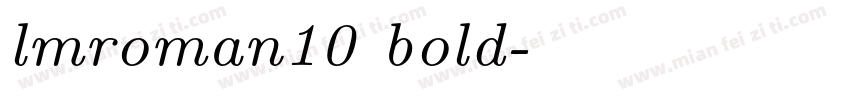 lmroman10 bold字体转换